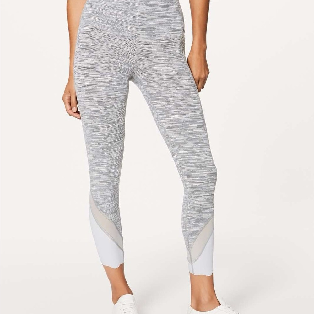 Lululemon leggings size 10 GUC Gray and White